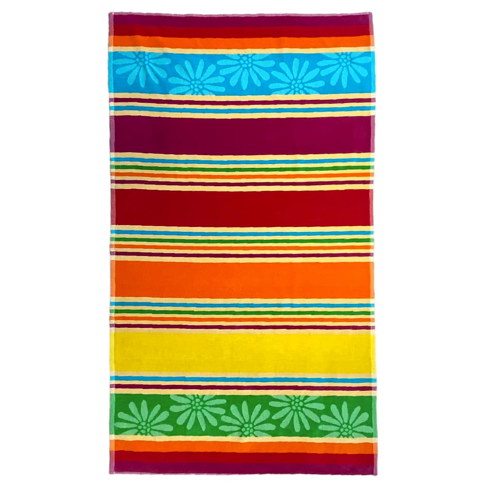 Serviette de plage éponge velours ciselée Bloma 90x170 multicolore