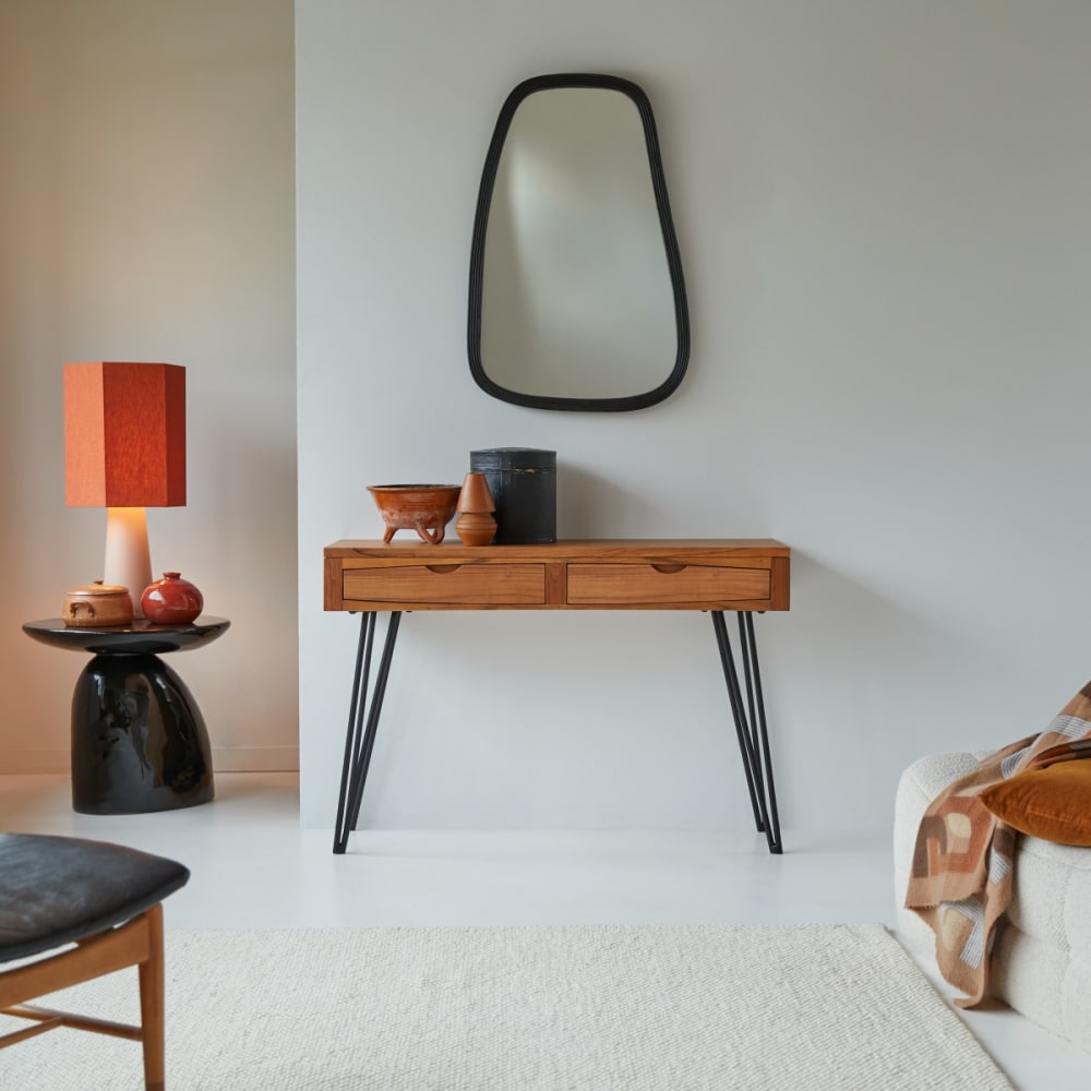 Tikamoon Konsole aus massivem Akazienholz style modern Braun