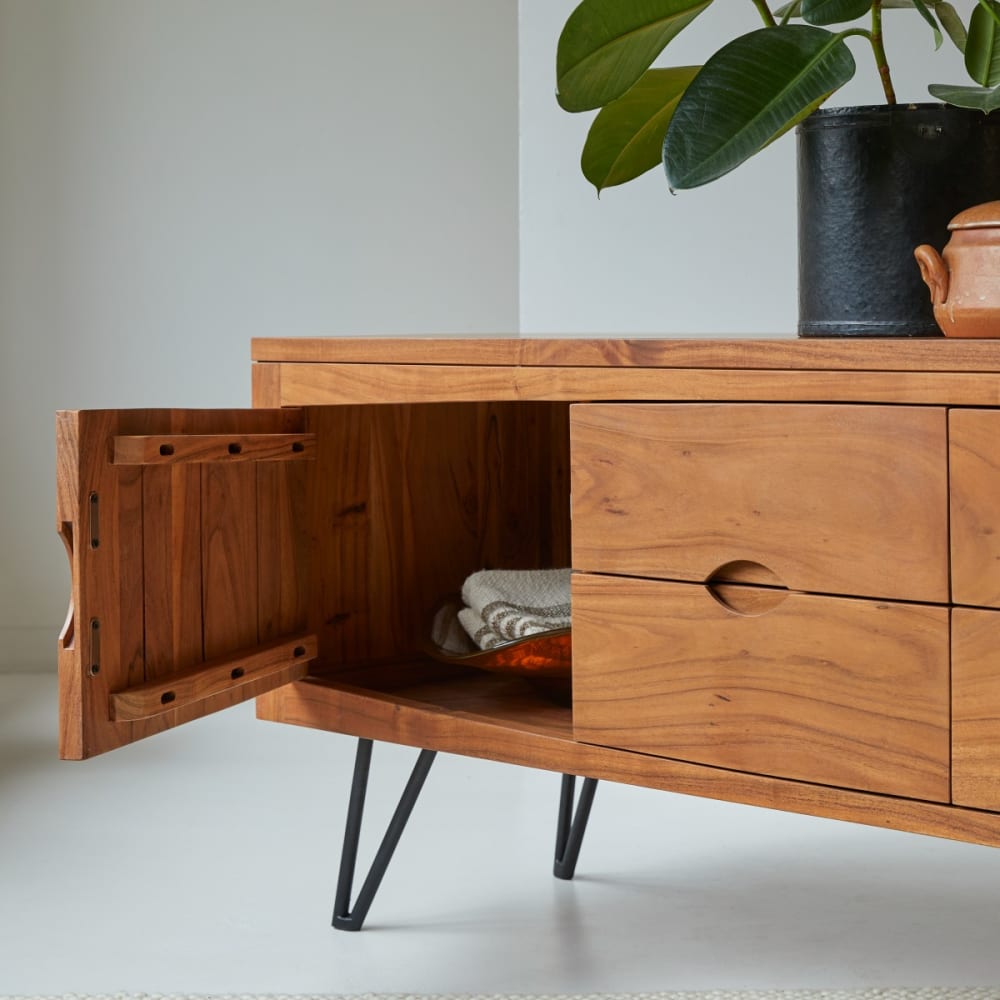 TV-Schrank aus massiver Akazie 180 cm - Maisons Du Monde
