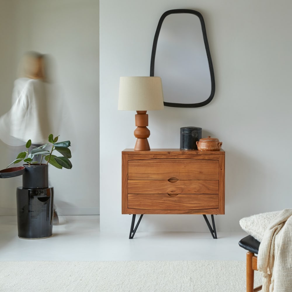 Tikamoon Kommode aus massivem Akazienholz style modern Braun