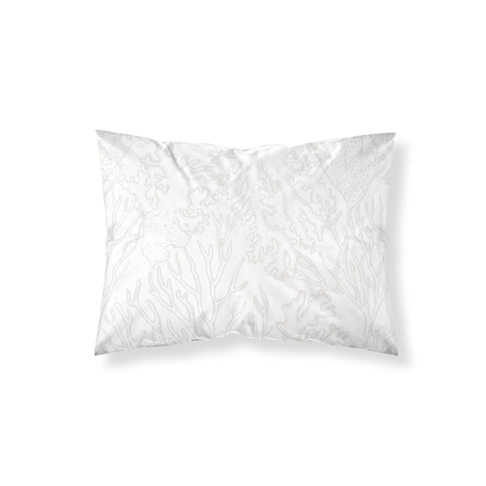 Funda de almohada en algodón popelín de 300 hilos gris 50x80 cm