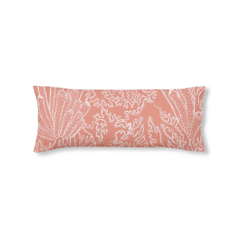 Funda de almohada en algodón popelín de 300 hilos naranja 45x125 cm