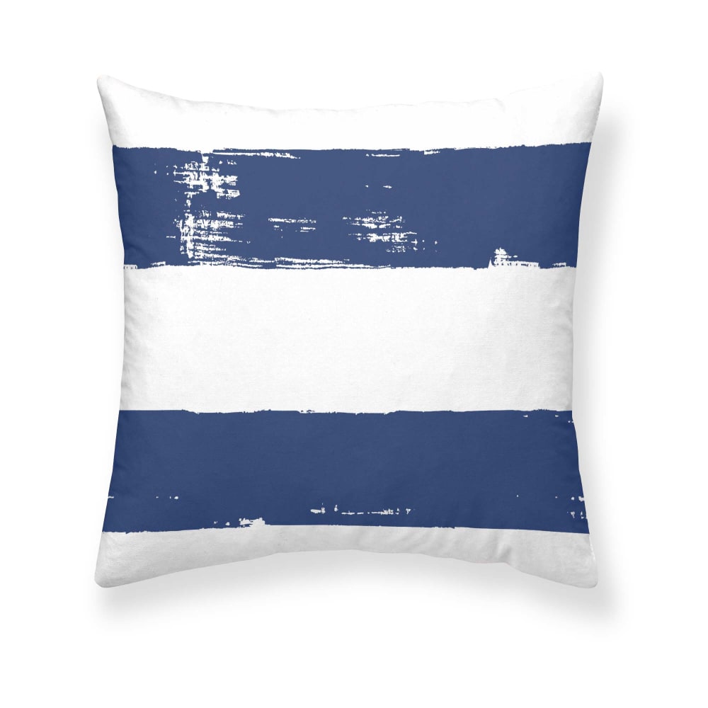 Taie d'oreiller en popeline de coton 300 fils bleu 65x65 cm