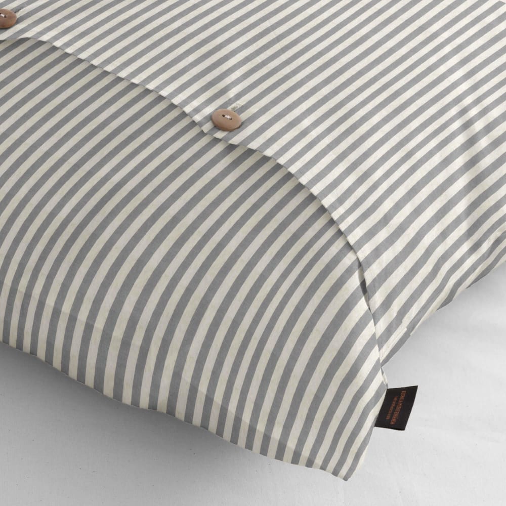 Funda de almohada de lino, algodón y poliéster gris 45x125 cm - Maisons du Monde