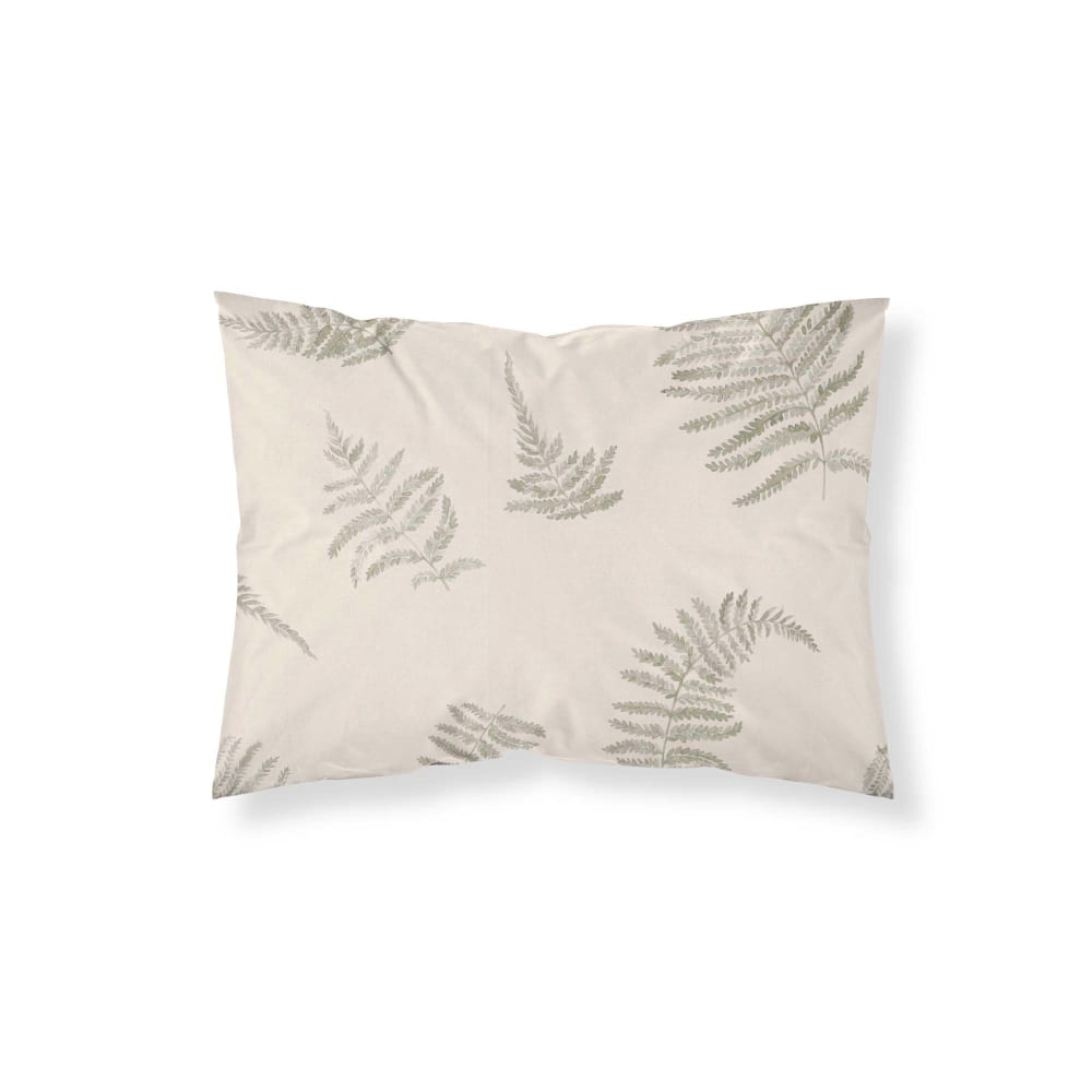 Funda de almohada en algodón popelín de 300 hilos verde 50x80 cm