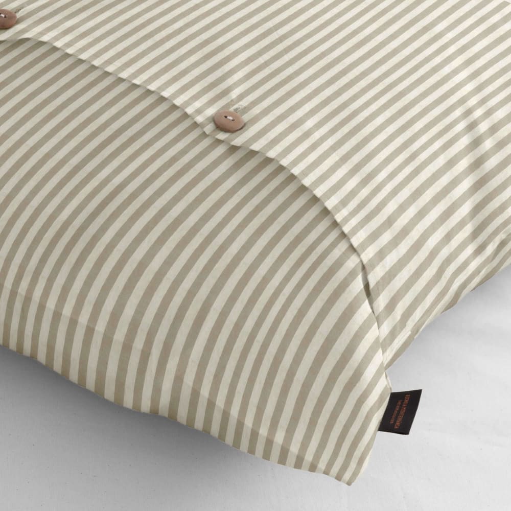 Funda de almohada de lino, algodón y poliéster marrón 80x80 cm - Maisons du Monde