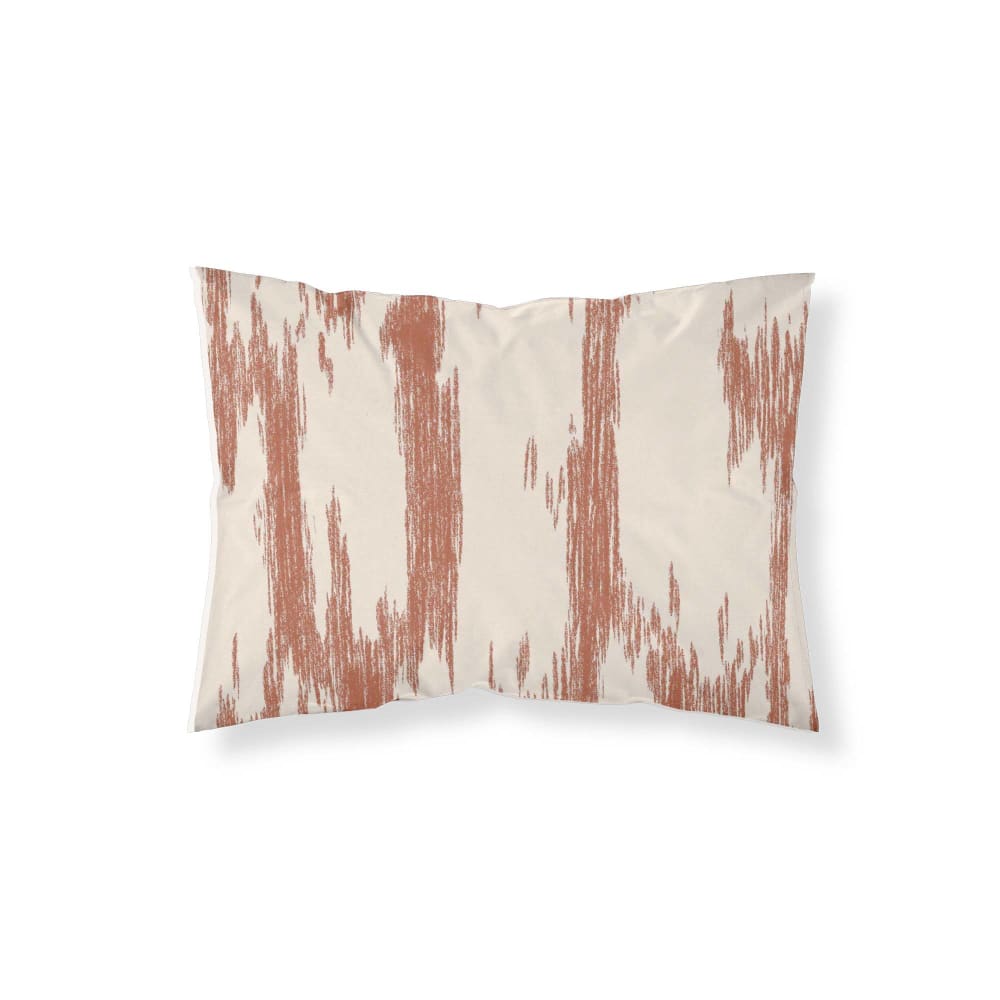 Taie d'oreiller en popeline de coton 300 fils orange 50x80 cm