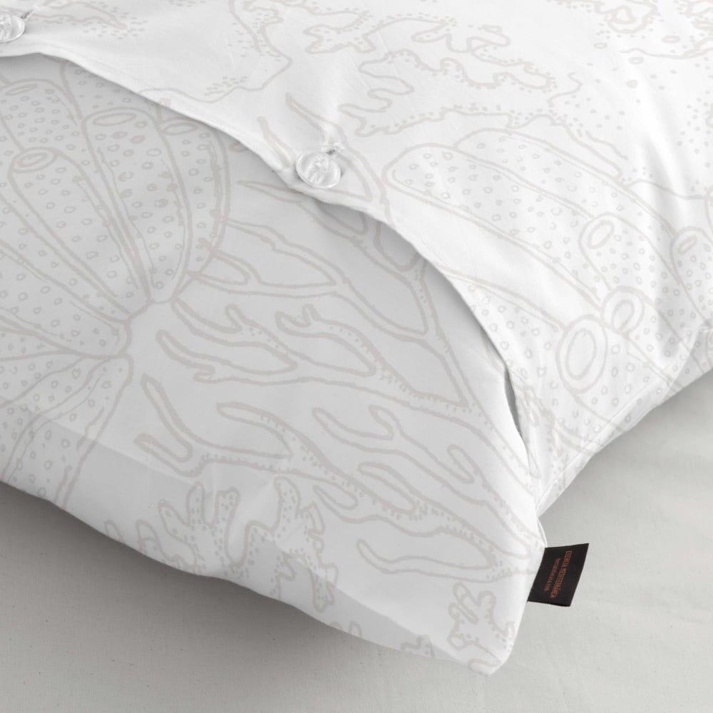 Funda de almohada en algodón popelín de 300 hilos gris 45x125 cm - Maisons du Monde