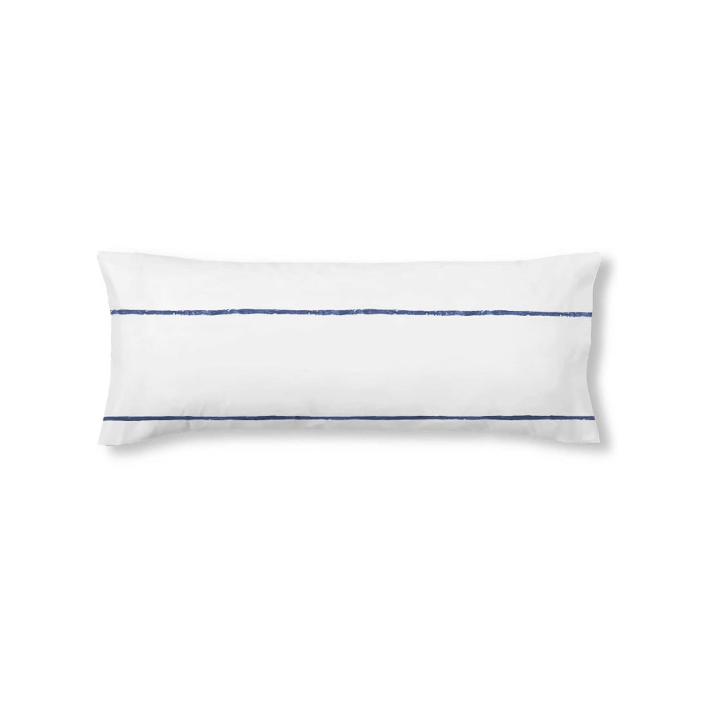 Funda de almohada en algodón popelín de 300 hilos azul 45x125 cm