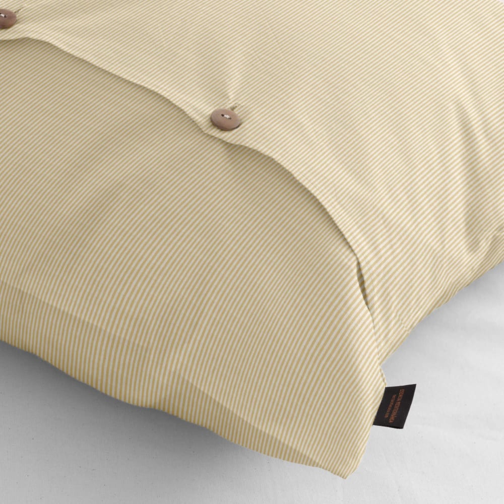 Funda de almohada de lino, algodón y poliéster amarillo 45x125 cm - Maisons du Monde