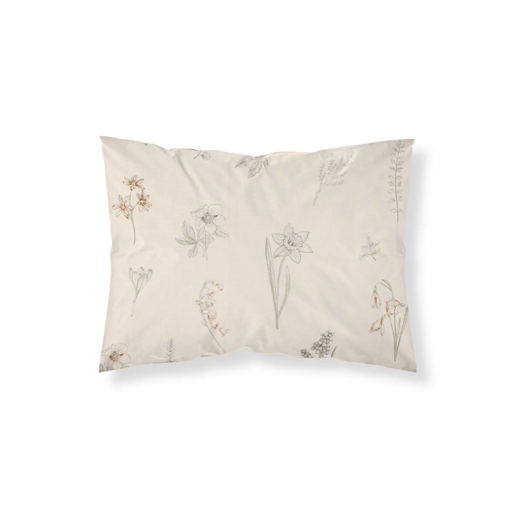 Funda de almohada en algodón popelín de 300 hilos multicolor 50x80 cm