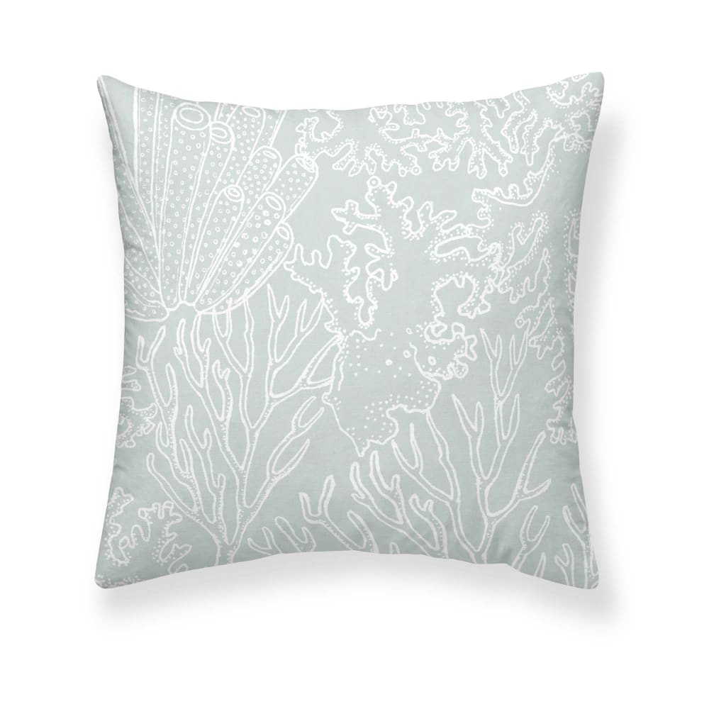 Funda de almohada en algodón popelín de 300 hilos verde 80x80 cm
