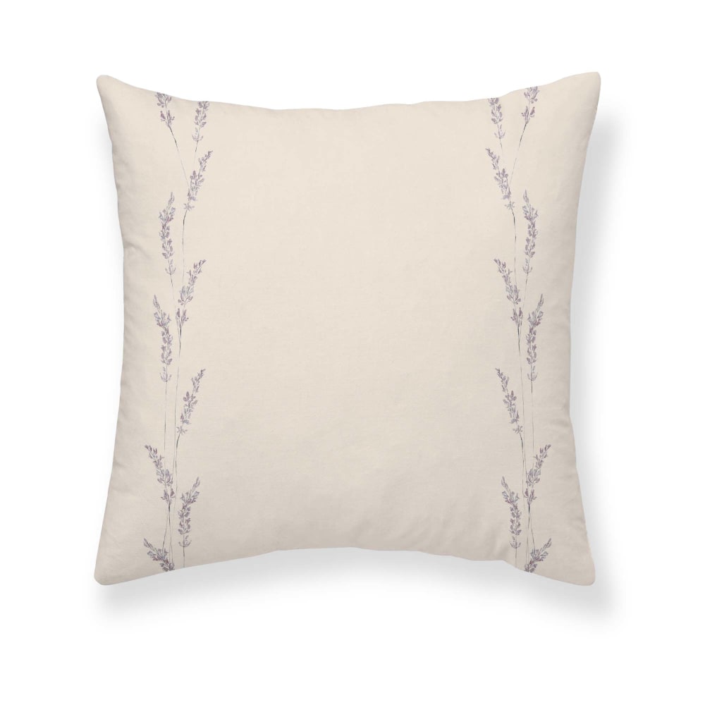Funda de almohada en algodón popelín de 300 hilos topo 80x80 cm