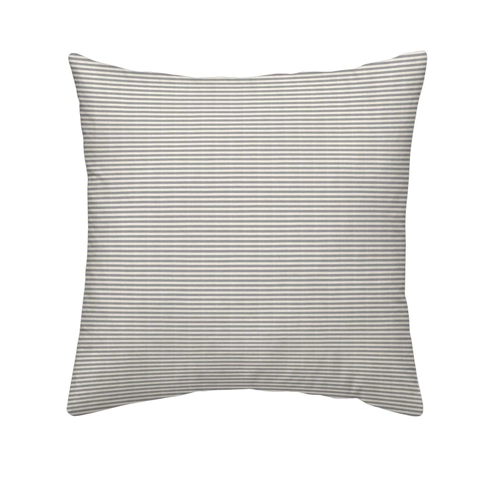 Funda de almohada de lino, algodón y poliéster gris 80x80 cm