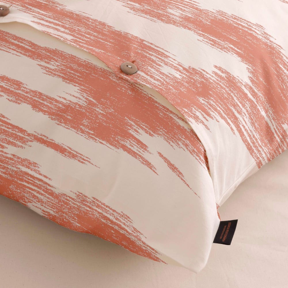 Taie d'oreiller en popeline de coton 300 fils orange 80x80 cm — vue 3