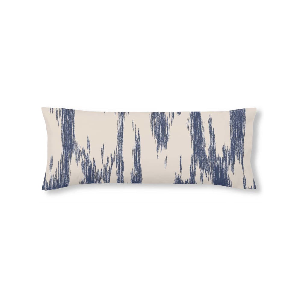 Funda de almohada en algodón popelín de 300 hilos azul 45x110 cm