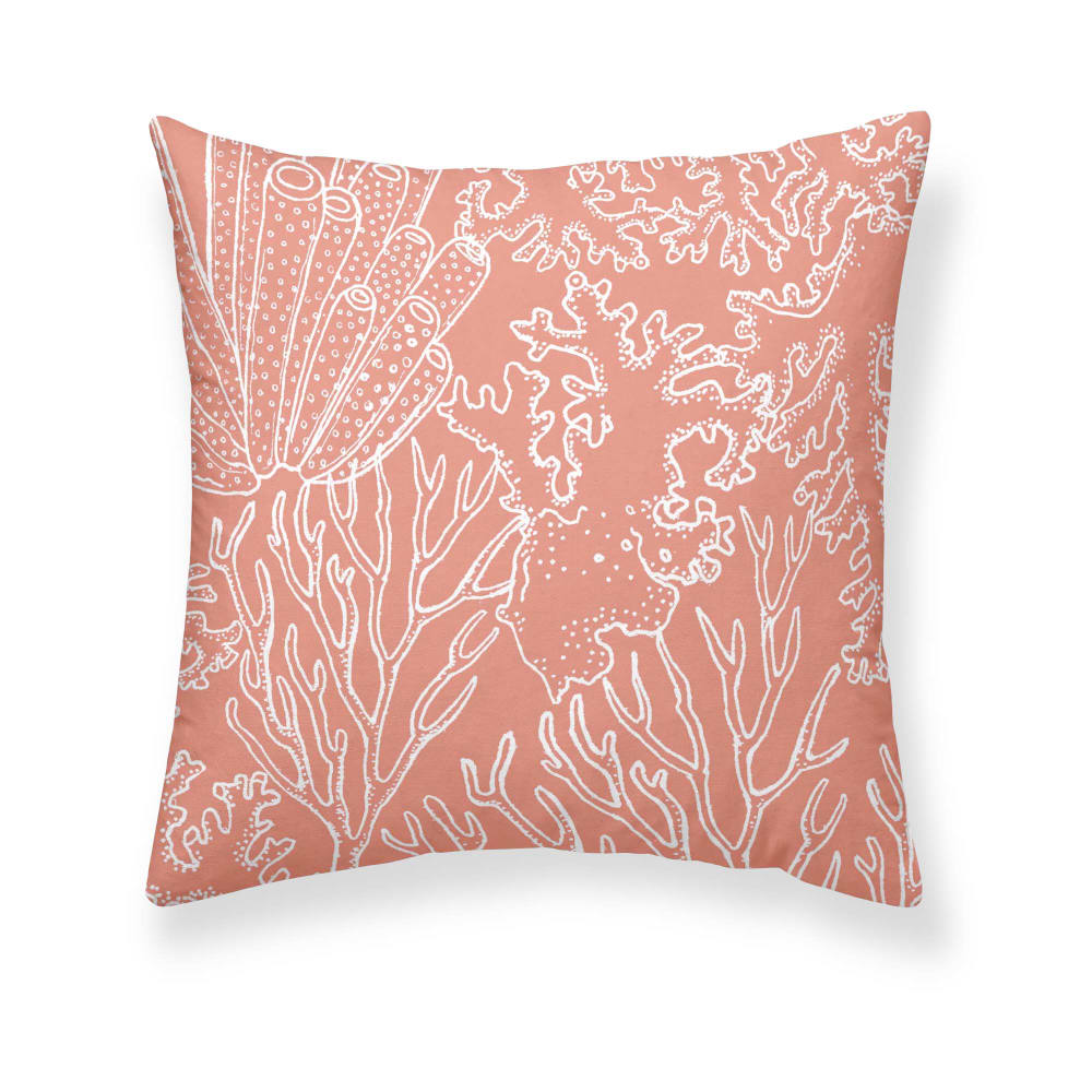 Funda de almohada en algodón popelín de 300 hilos naranja 80x80 cm