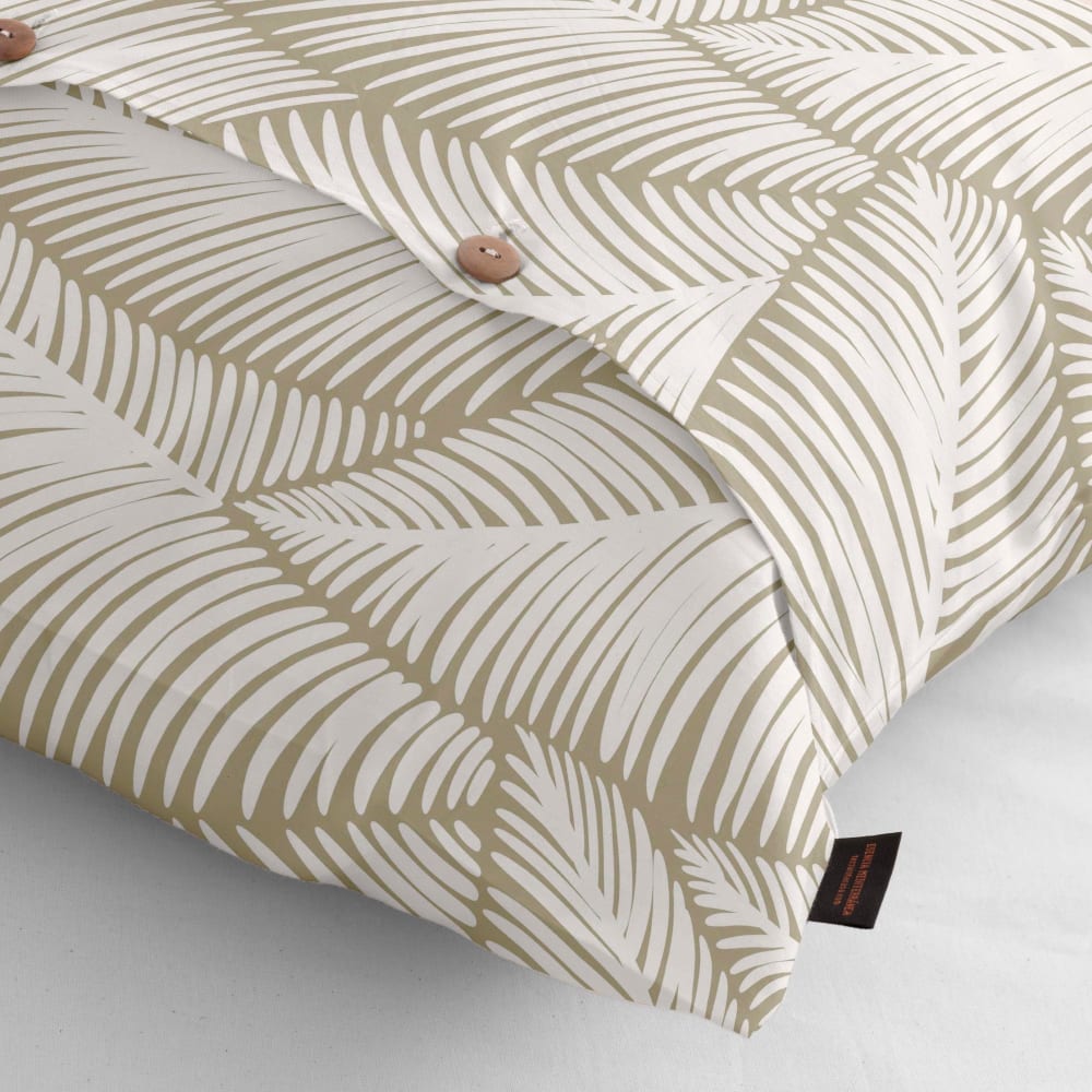 Funda de almohada en algodón popelín de 300 hilos verde 45x125 cm - Maisons du Monde