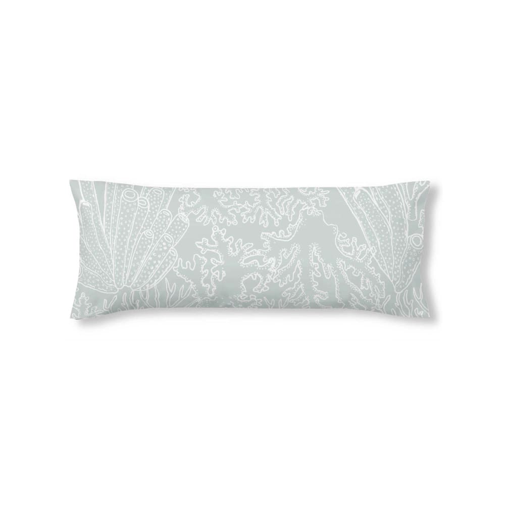 Funda de almohada en algodón popelín de 300 hilos verde 45x125 cm
