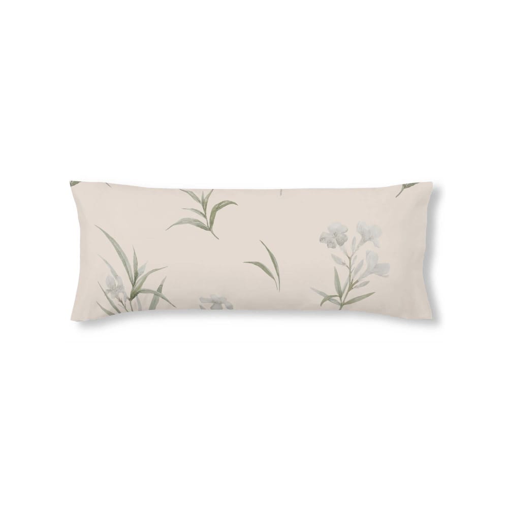 Funda de almohada en algodón popelín de 300 hilos verde 45x110 cm
