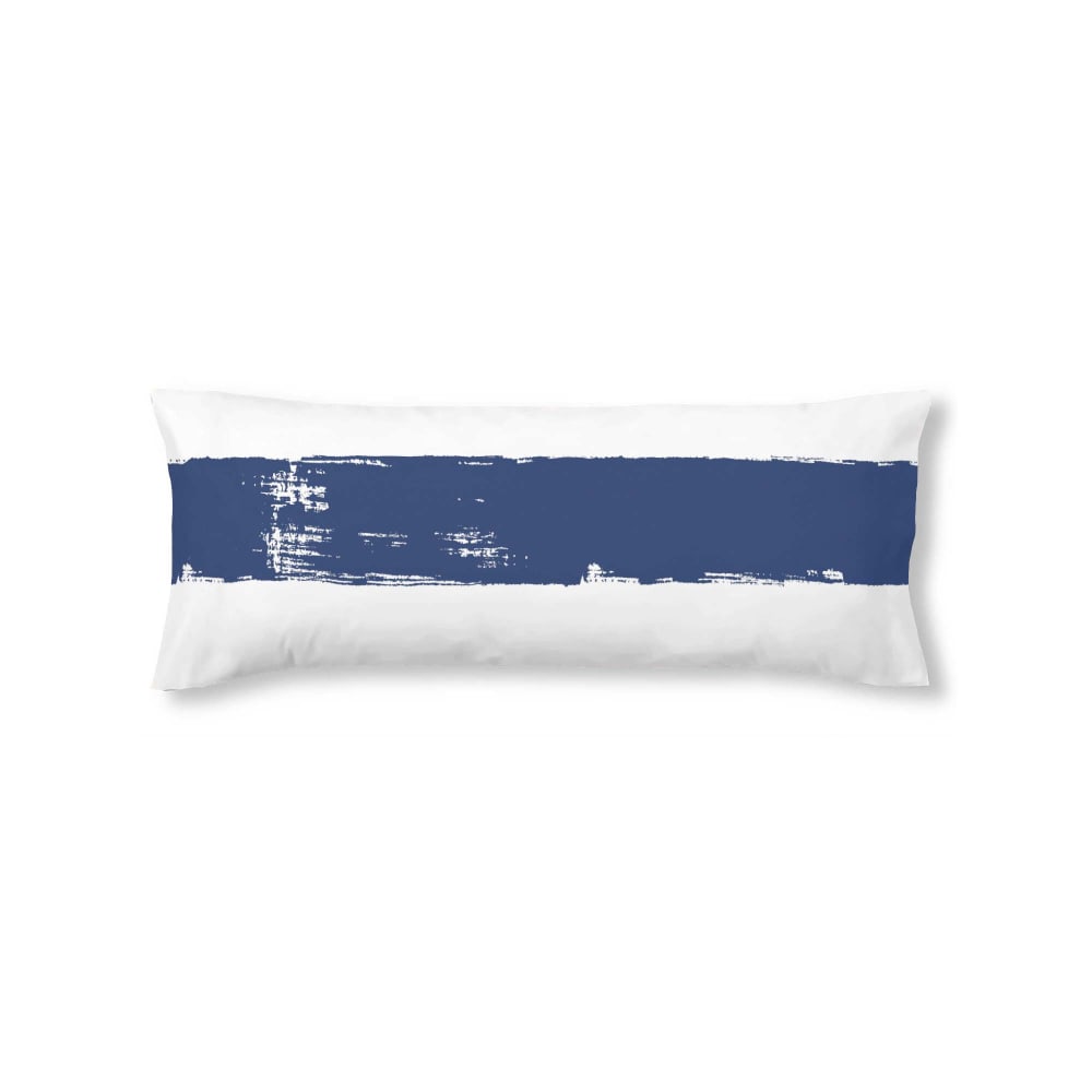 Funda de almohada en algodón popelín de 300 hilos azul 45x125 cm