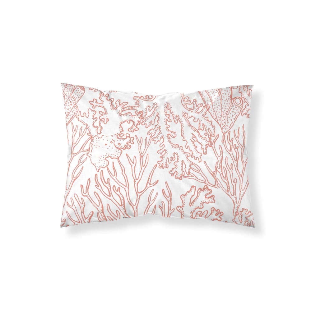 Taie d'oreiller en popeline de coton 300 fils orange 50x80 cm