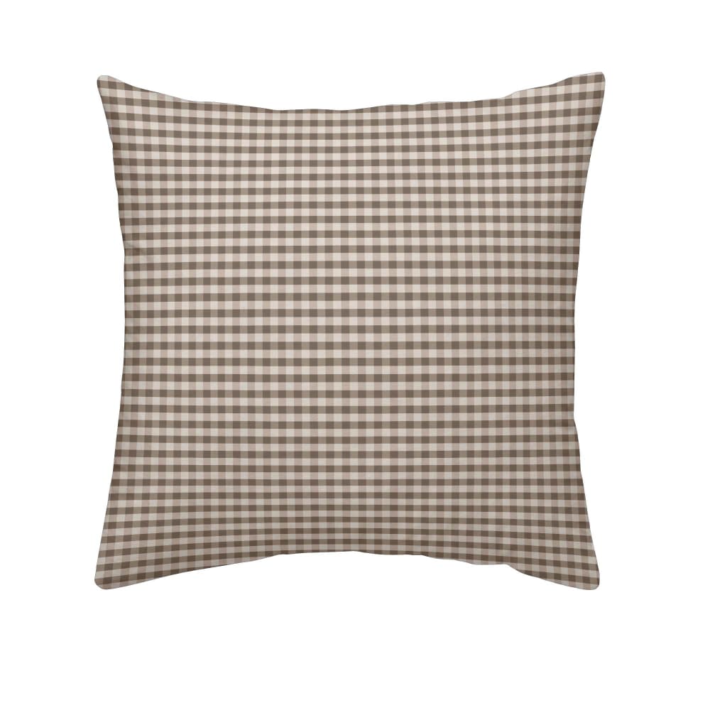 Funda de almohada en algodón popelín de 300 hilos marrón 65x65 cm