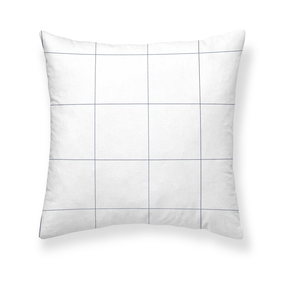 Funda de almohada en algodón popelín de 300 hilos blanco 80x80 cm