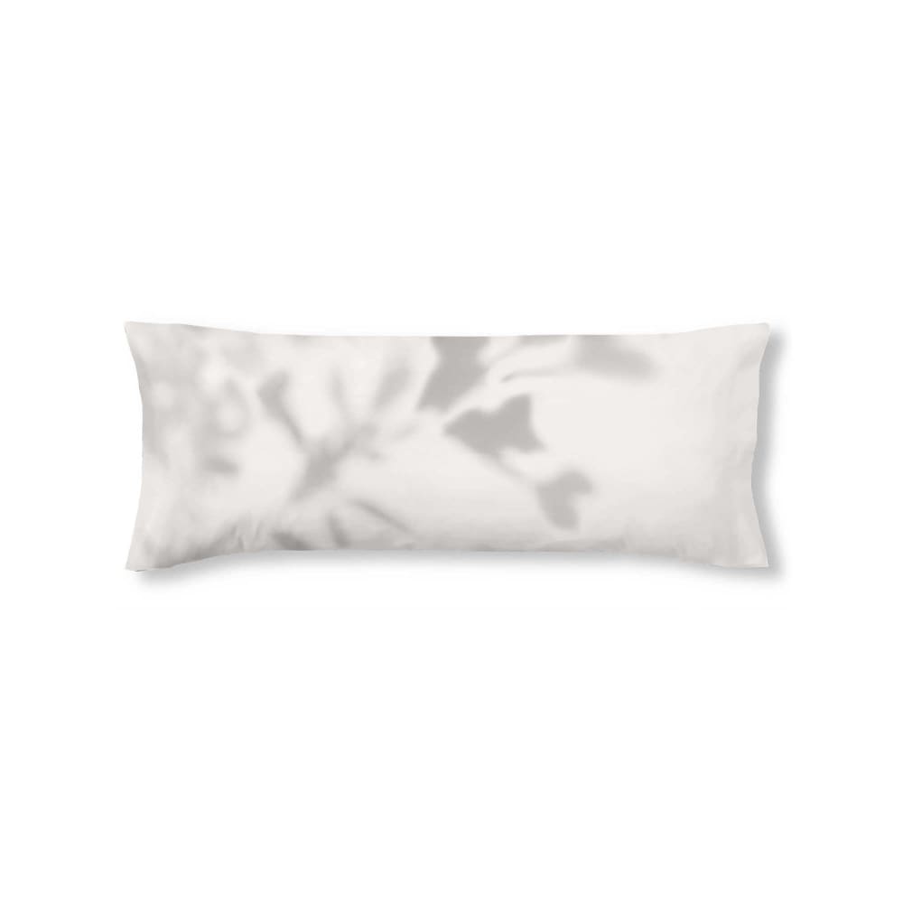 Funda de almohada en algodón popelín de 300 hilos gris 45x125 cm