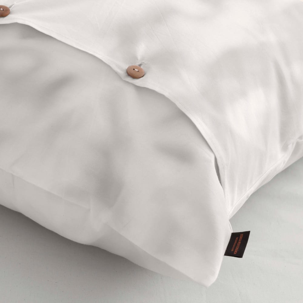 Funda de almohada en algodón popelín de 300 hilos gris 45x125 cm - Maisons du Monde