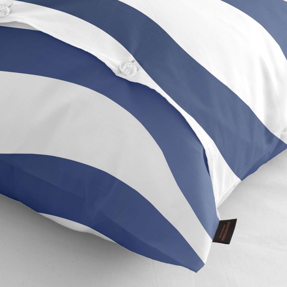 Funda de almohada en algodón popelín de 300 hilos azul 45x125 cm - Maisons du Monde
