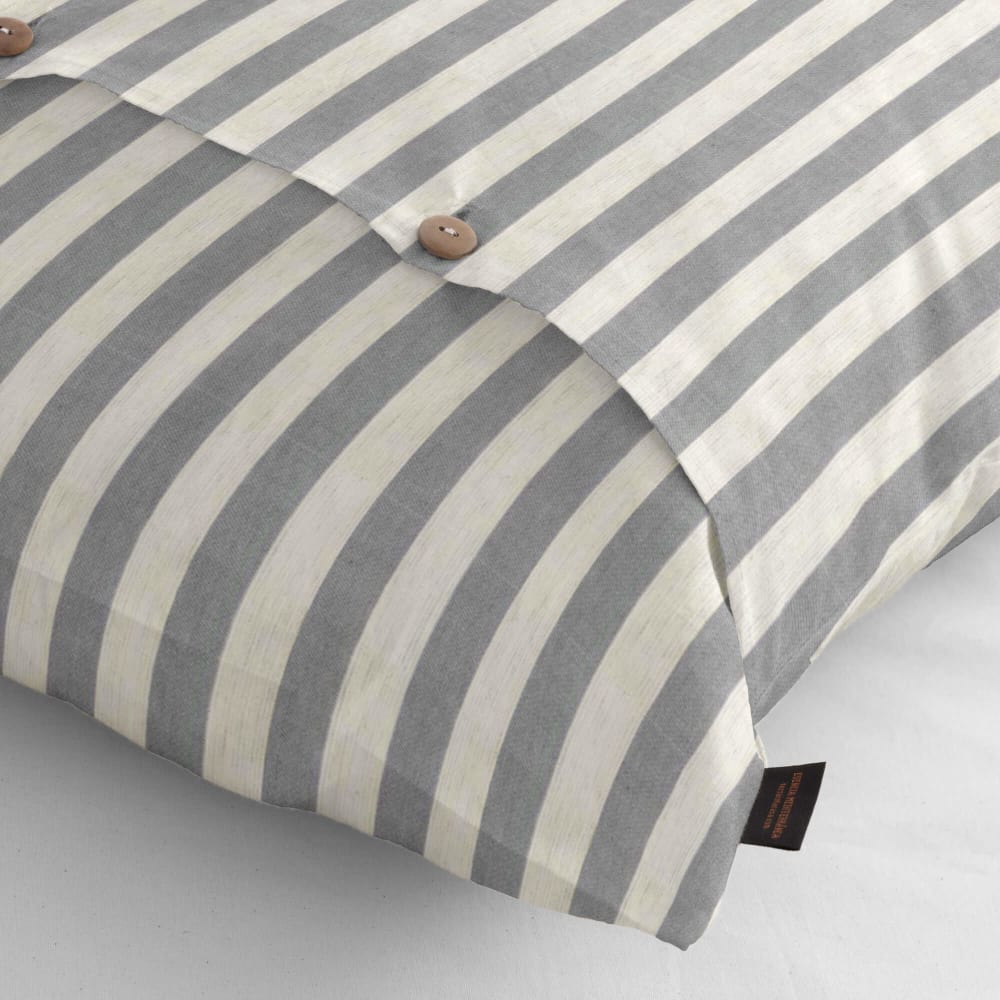 Funda de almohada de lino, algodón y poliéster gris 45x125 cm - Maisons du Monde