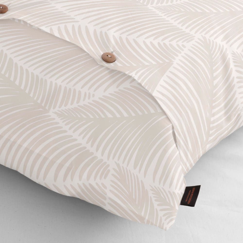 Funda de almohada en algodón popelín de 300 hilos beige 45x110 cm - Maisons du Monde