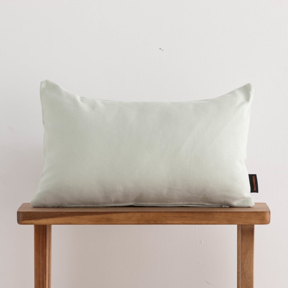 Funda de cojín de lino y algodón verde 30x50 cm - Maisons du Monde