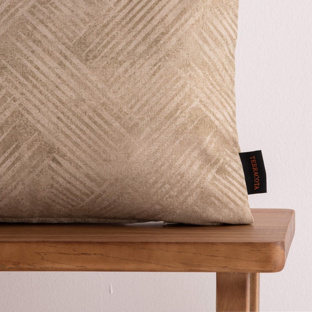 Housse de coussin en coton marron 30x50 cm — vue 4