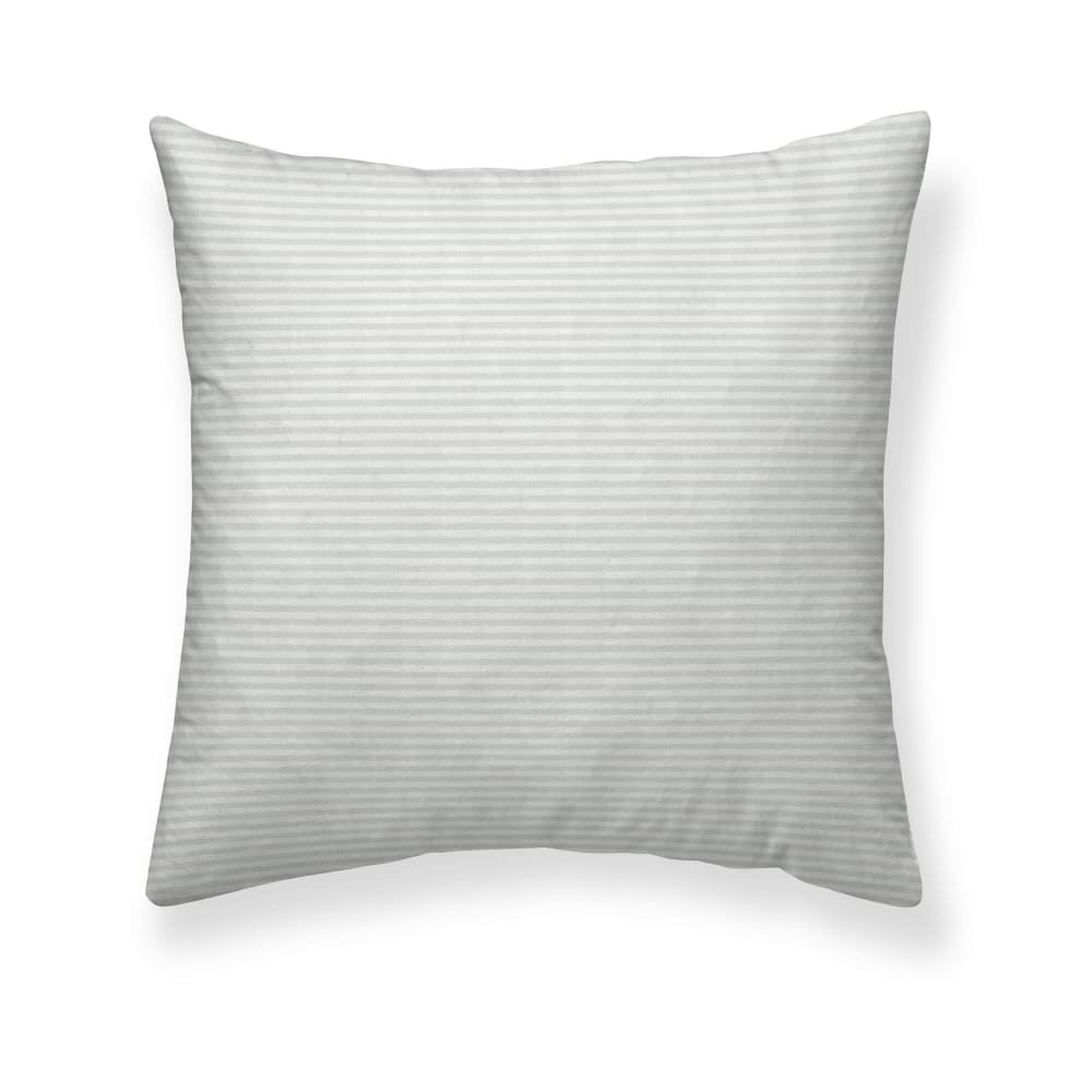 Funda de cojín de lino, algodón y poliéster gris 50x50 cm