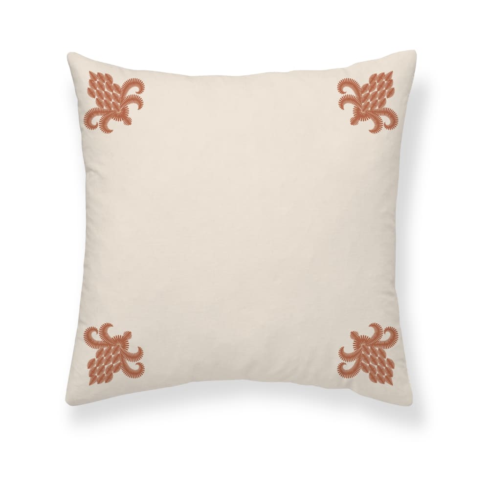Housse de coussin en coton orange 50x50 cm