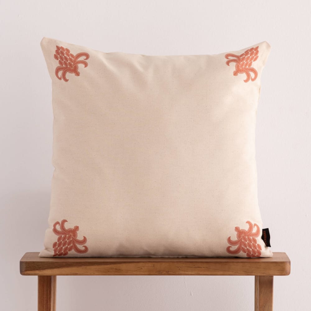 Funda de cojín de algodón naranja 50x50 cm - Maisons du Monde