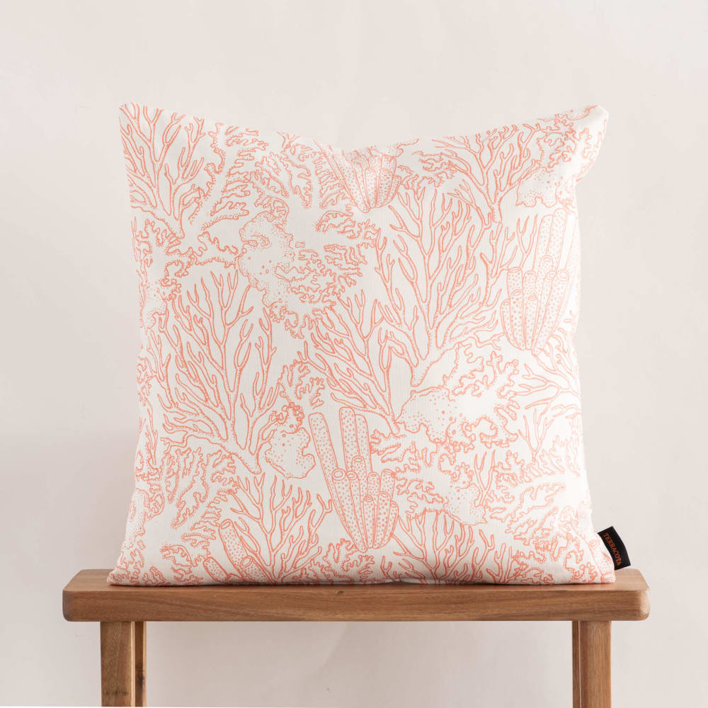 Funda de cojín de algodón naranja 50x50 cm - Maisons du Monde
