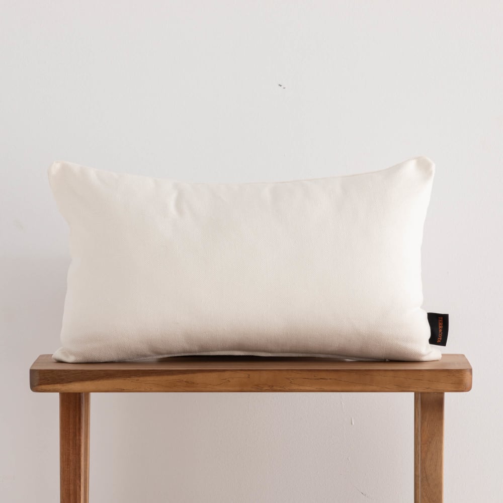 Housse de coussin Jacquard Blanc 30x50 — vue 3