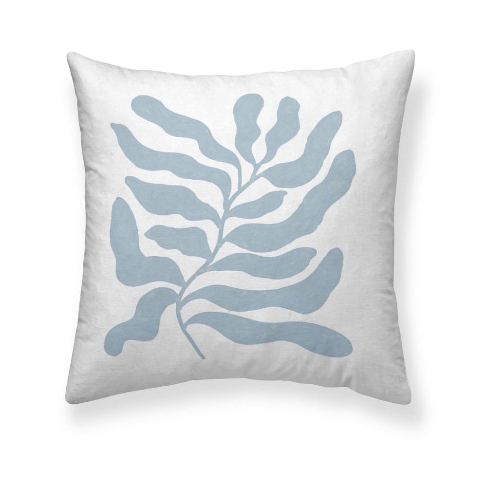 Funda de cojín de algodón azul 50x50 cm
