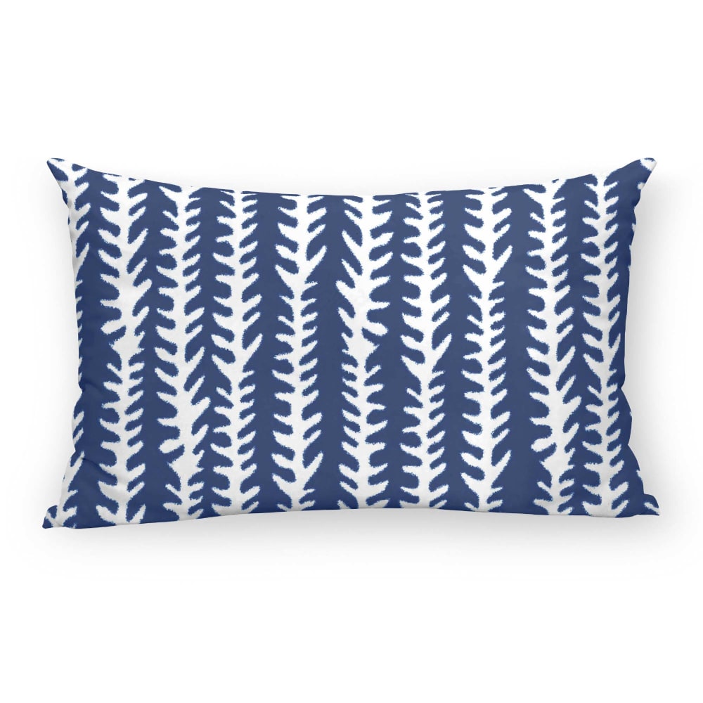 Housse de coussin en coton bleu 30x50 cm