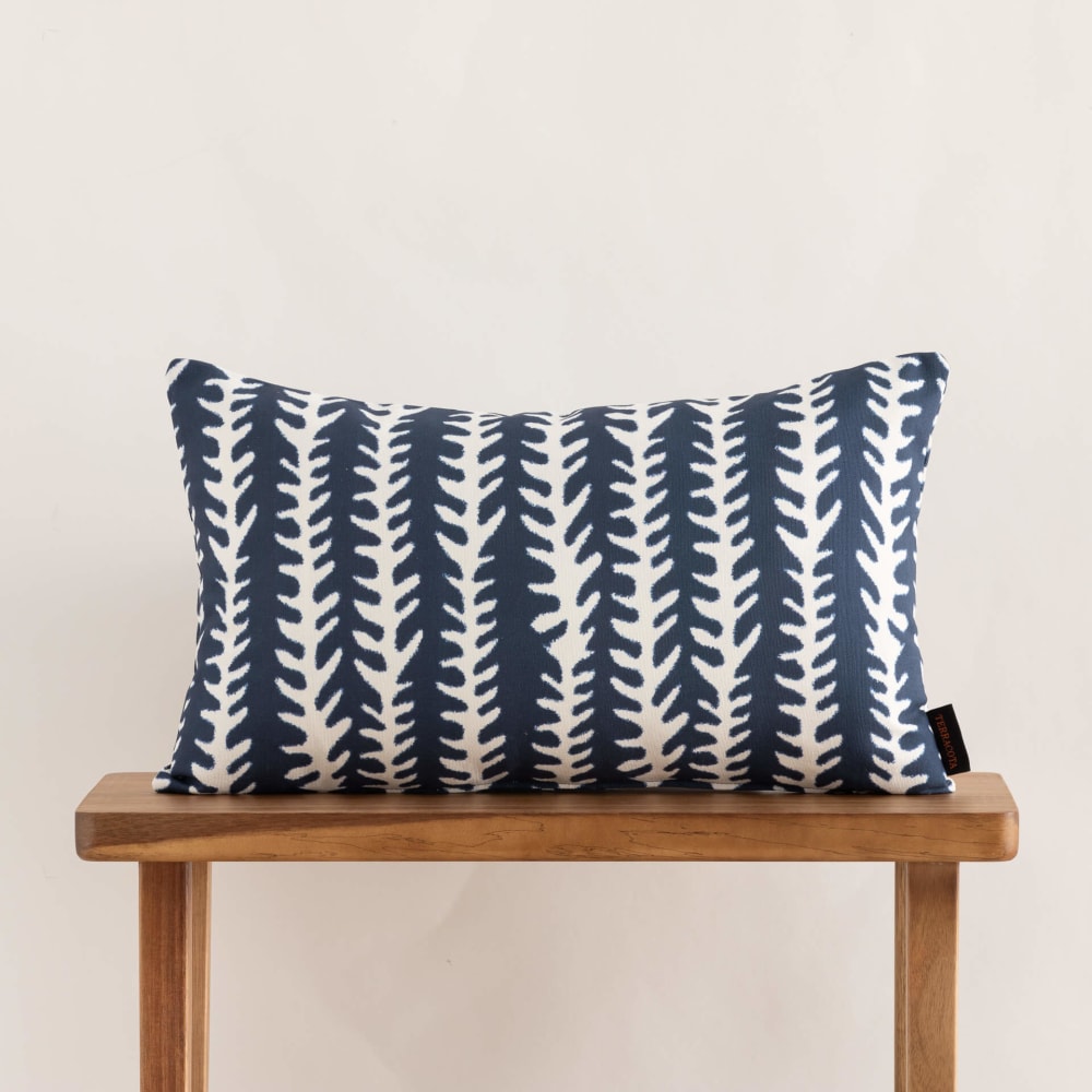 Funda de cojín de algodón azul 30x50 cm - Maisons du Monde
