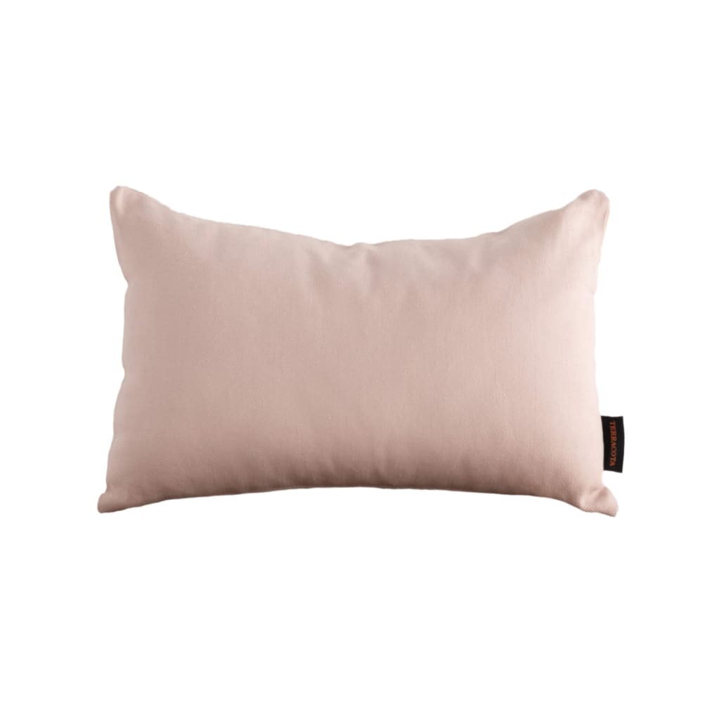 Funda de cojín de lino y algodón rosa 30x50 cm