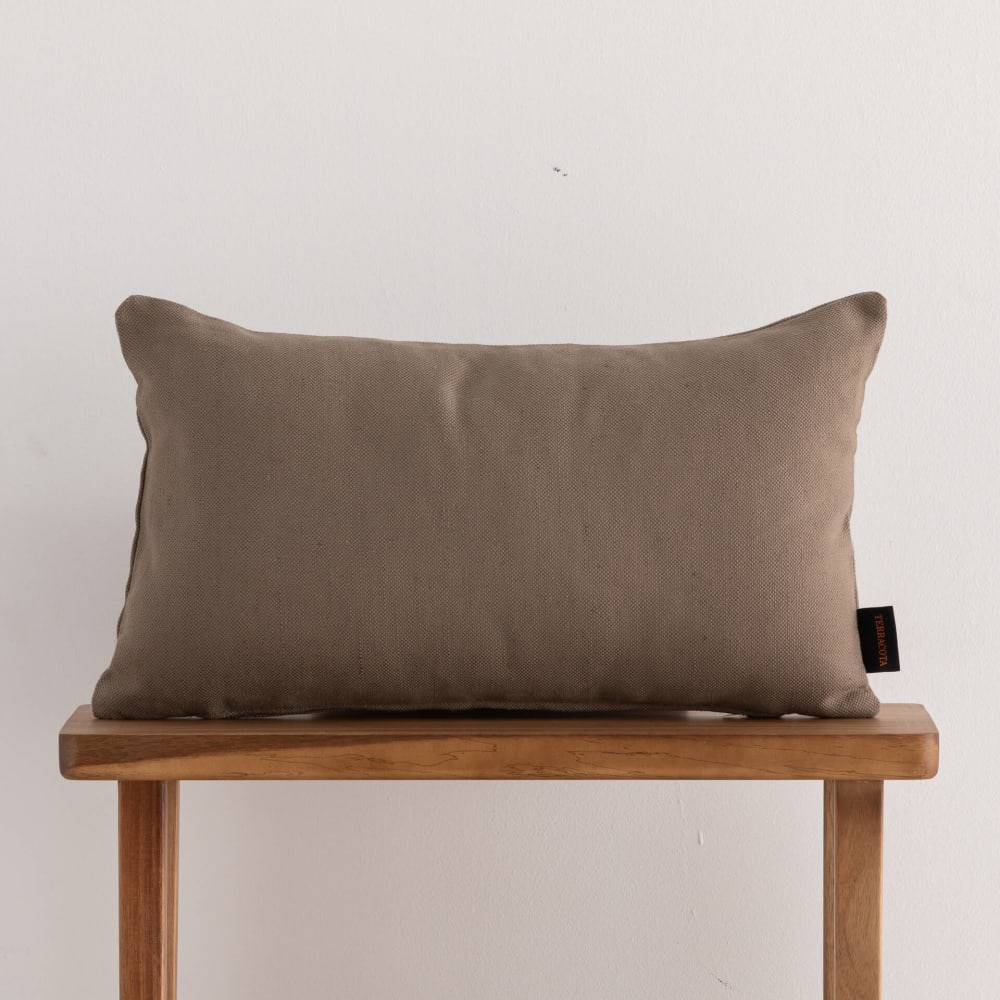 Funda de cojín de lino y algodón marrón 30x50 cm - Maisons du Monde