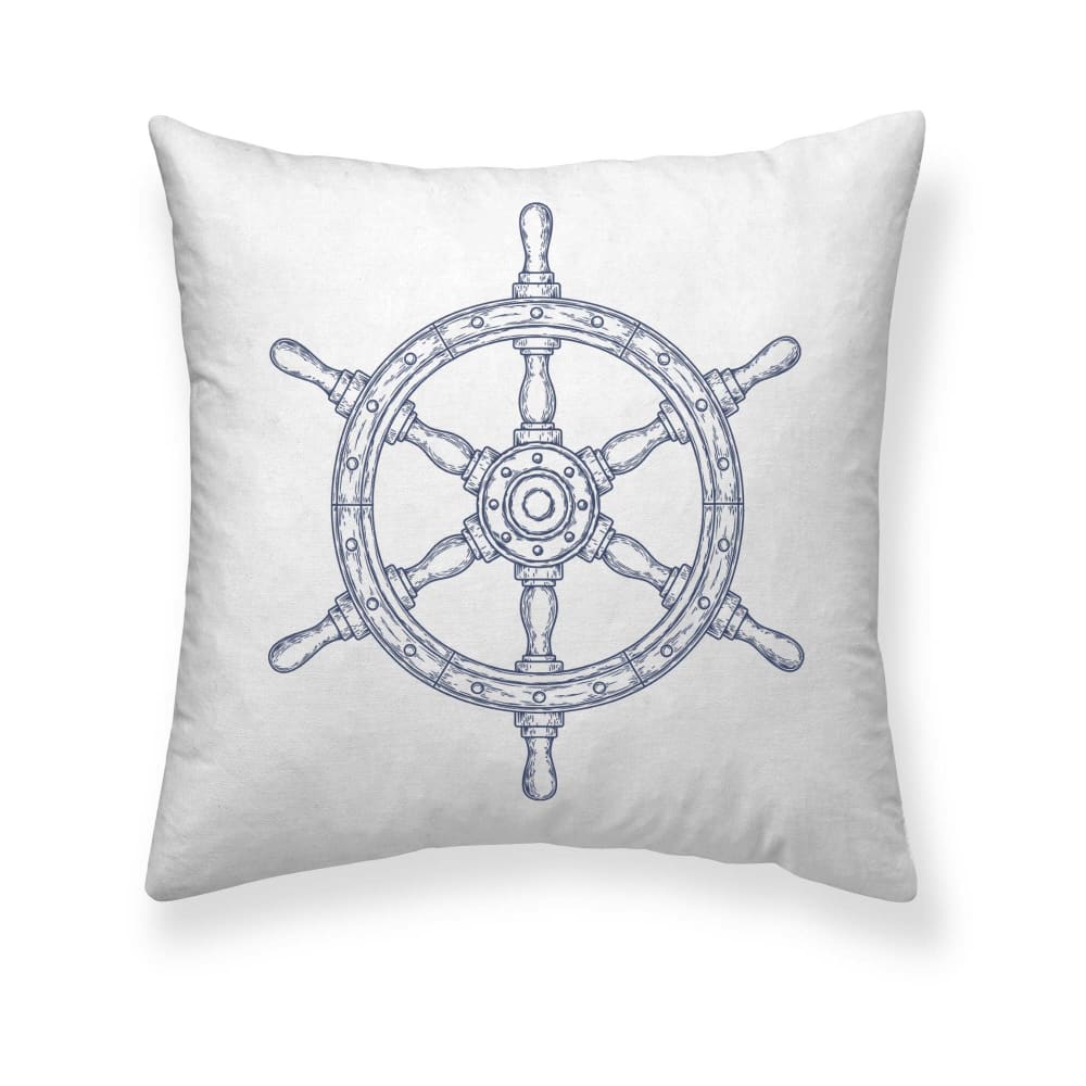 Housse de coussin en coton bleu 50x50 cm