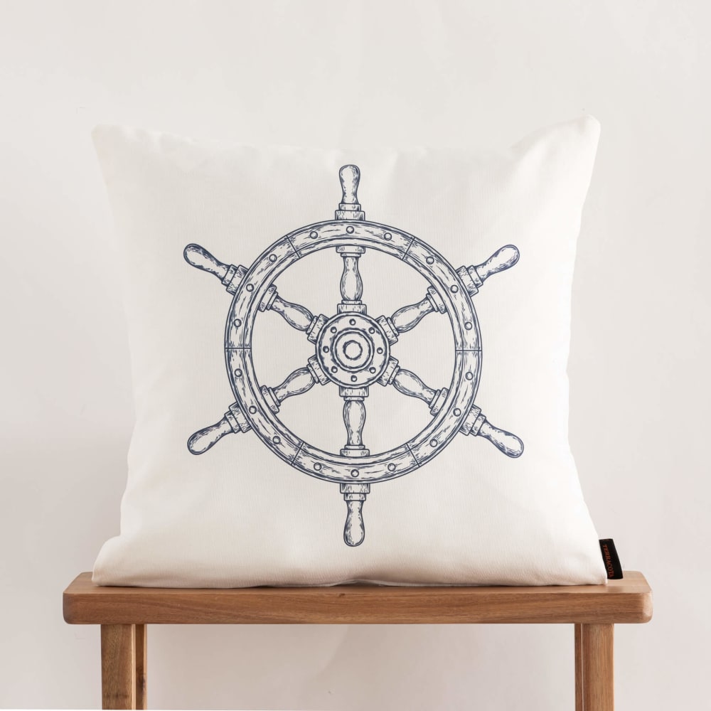 Housse de coussin en coton bleu 50x50 cm - Maisons du Monde