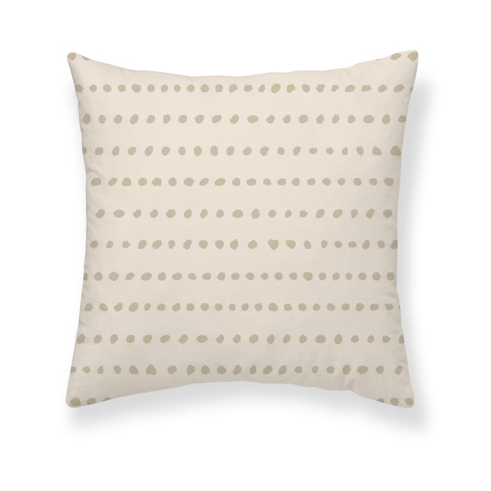 Housse de coussin en coton beige 50x50 cm