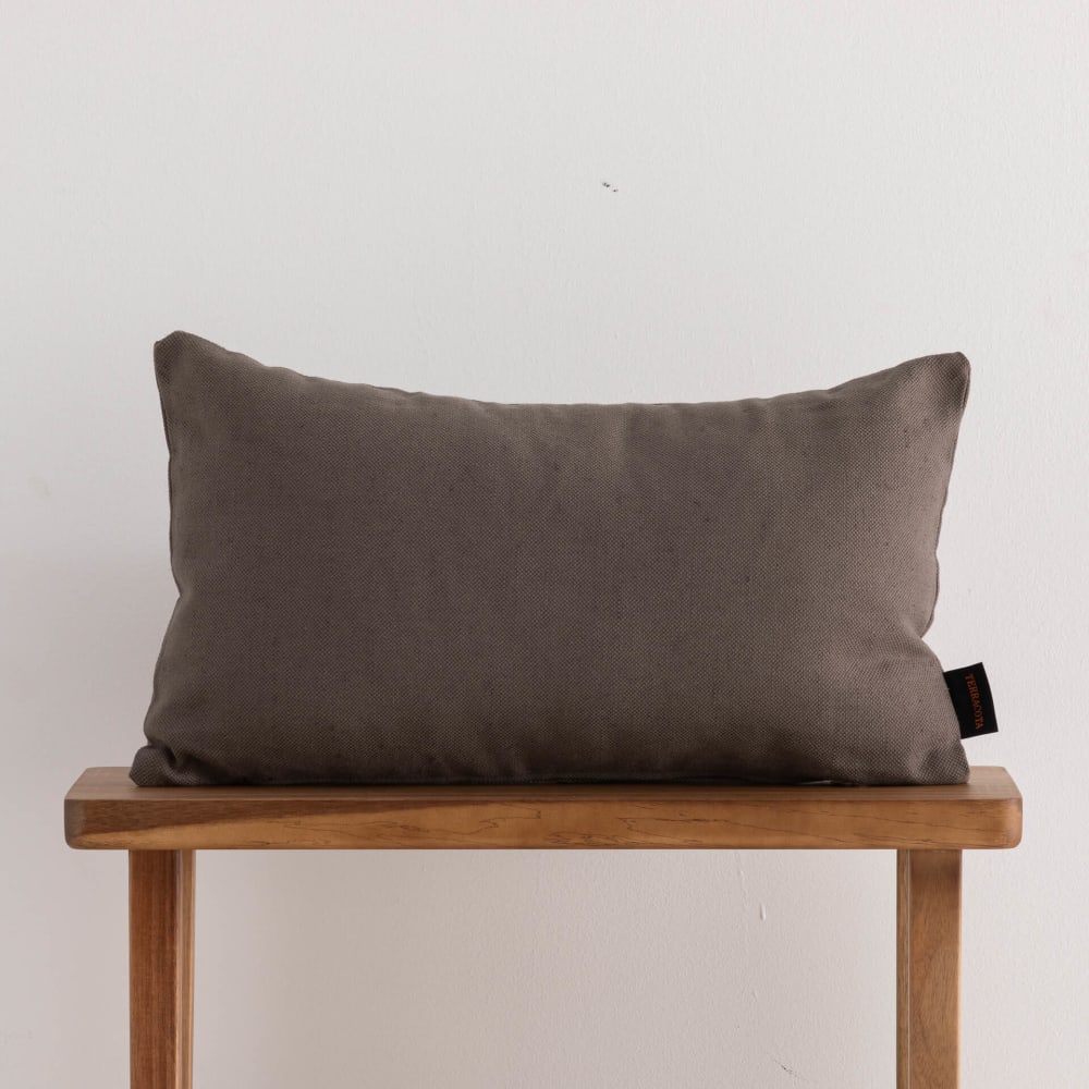 Funda de cojín de lino y algodón gris 30x50 cm - Maisons du Monde