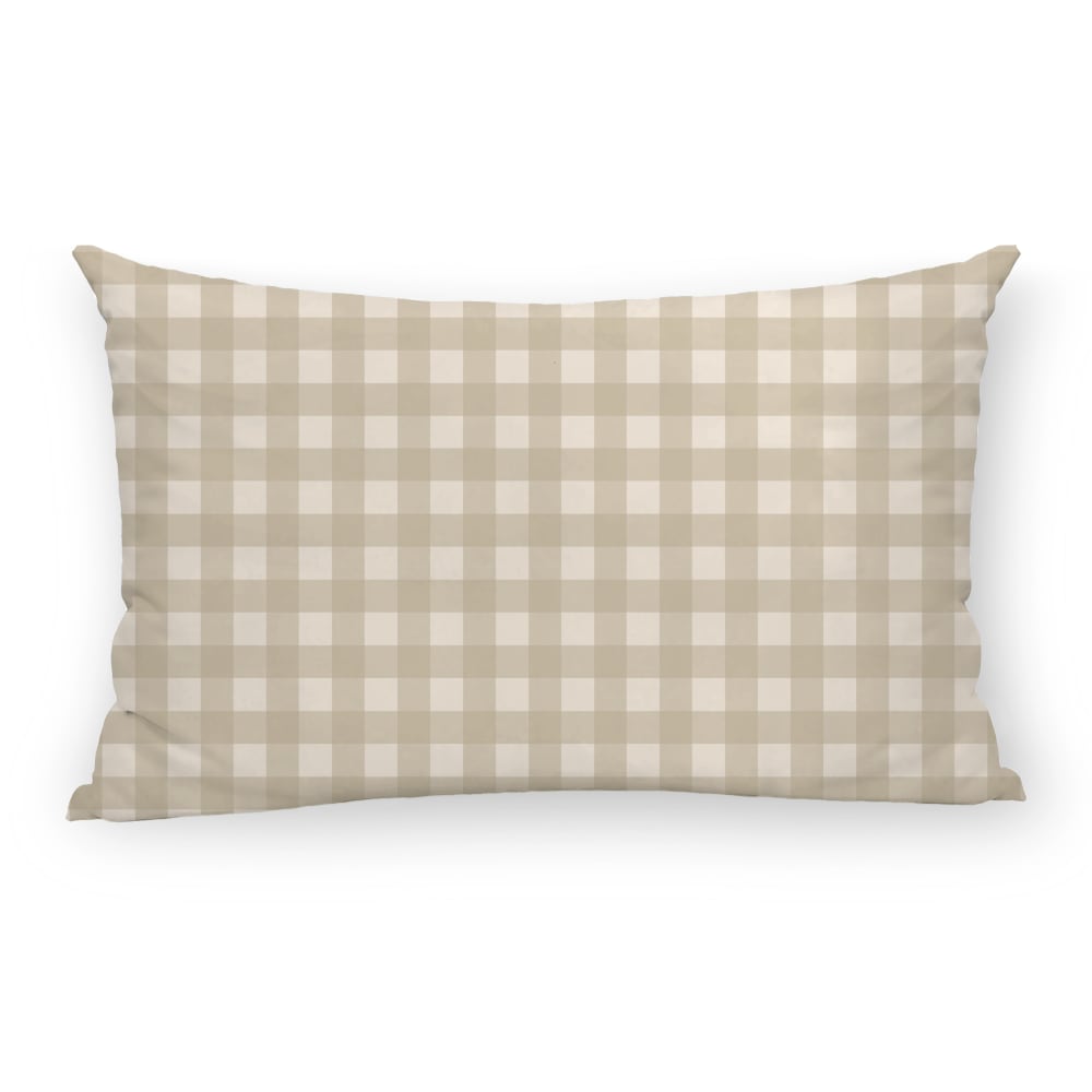 Housse de coussin en coton beige 30x50 cm